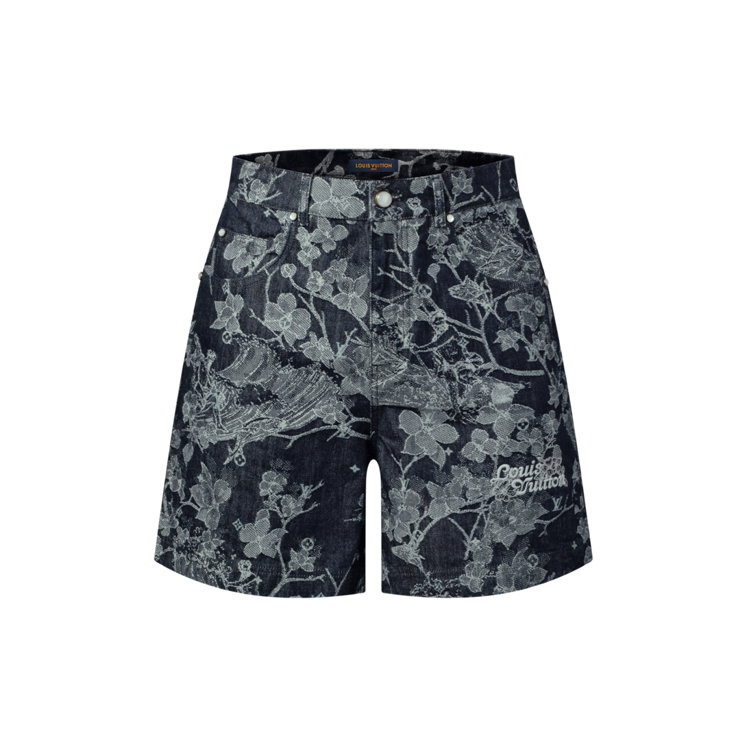 Jacquard Denim Shorts - Ready-to-Wear 1AHXHO | LOUIS VUITTON